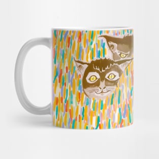 Three Cats on the Grass Mug